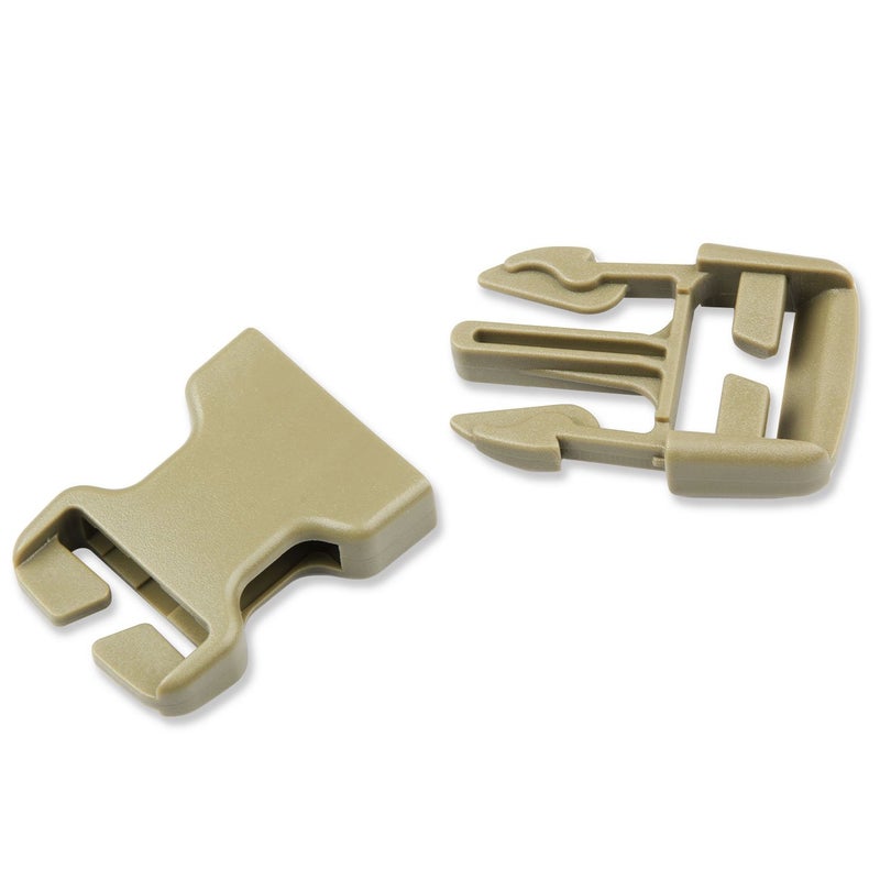 DYZD Plastic Buckle Repair Kit Quick Release Buckles No Sewing Required for Backpack Bag (4pcs Khaki,25 mm) - Image 3